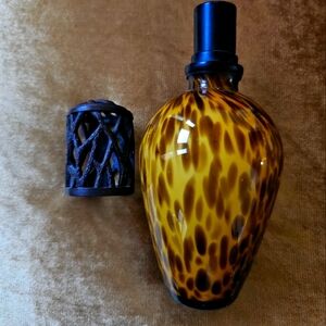 VINTAGE MURANO GLASS OIL LAMP AMBER Brown